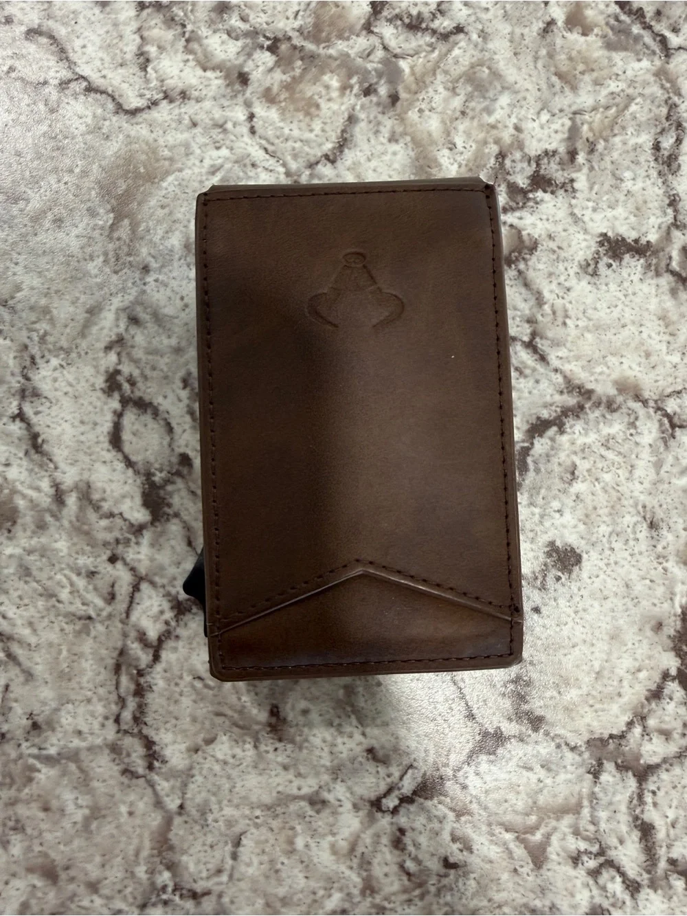 Minimalist Brown Leather Money Clip Wallet - Picture 1 of 6